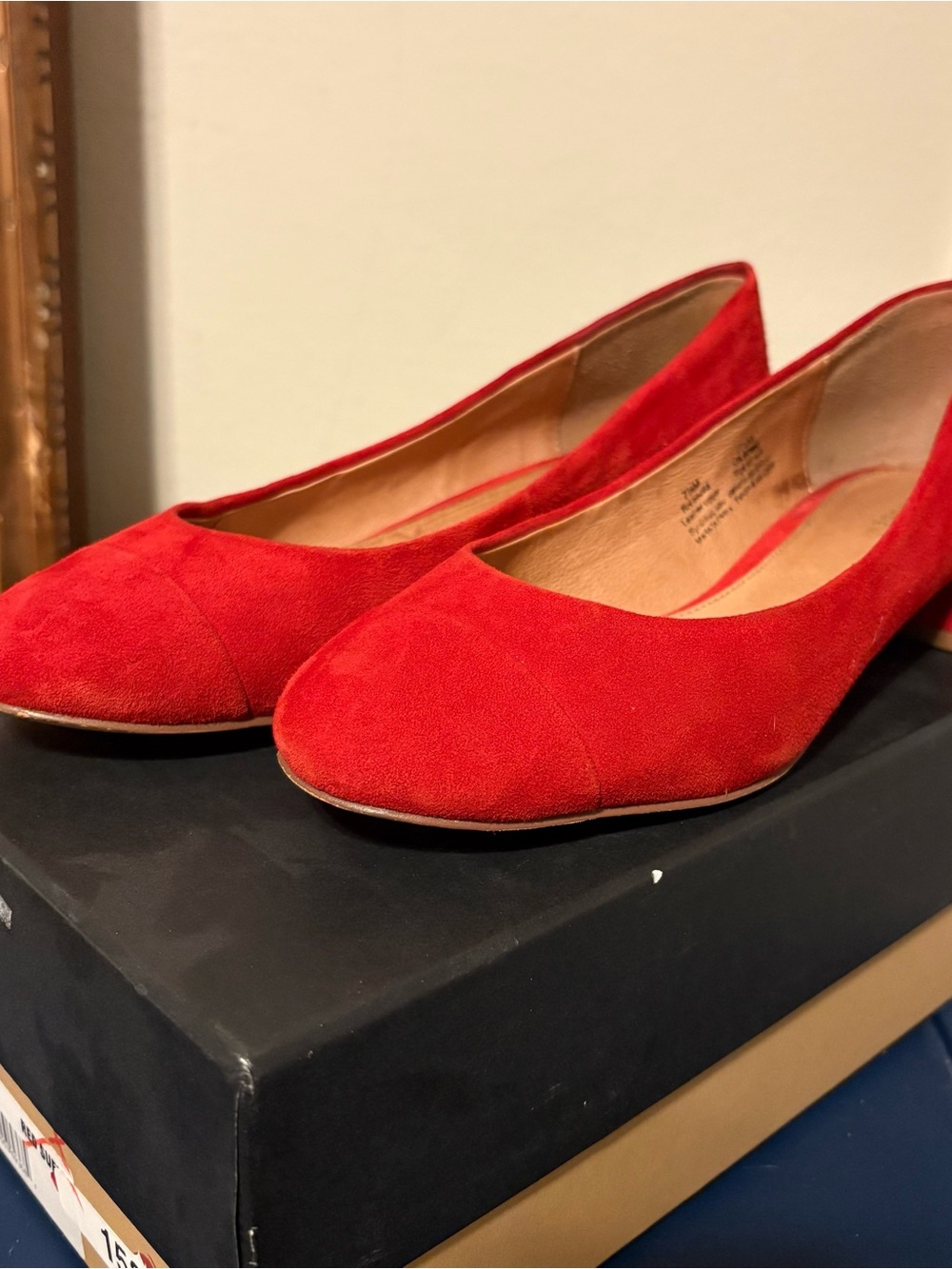 Halogen Red Suede Flats